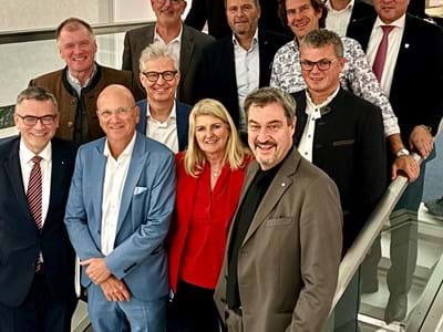Das Präsidium bei Ministerpräsident Markus Söder