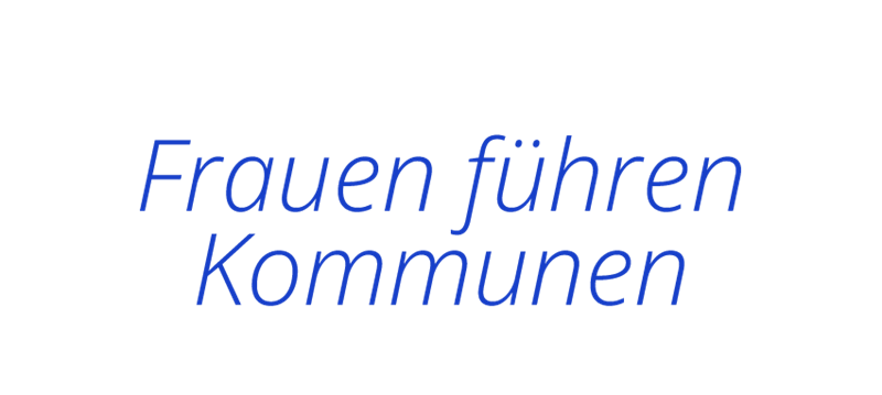 Frauen führen Kommunen